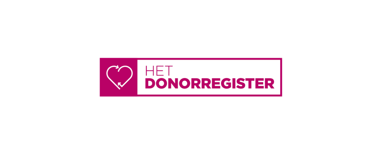 Logo met tekst Het Donorregister